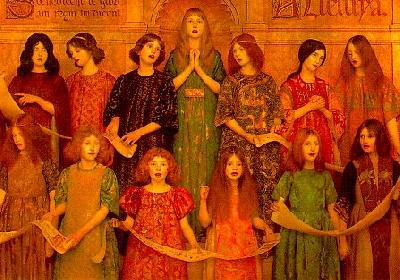 Thomas Cooper Gotch Alleluia oil painting picture